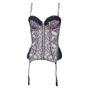 Fairy grunge corset black pink